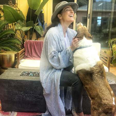 Gilad Londovski's wife and dog.